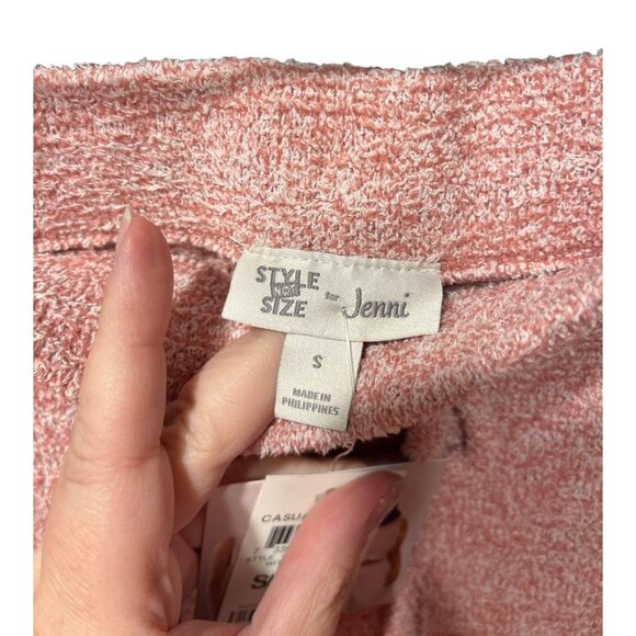 Jenni Intimates Style Not Size Fuzzy Knit Lounger Pants Withered Rose S - Picture 3 of 3